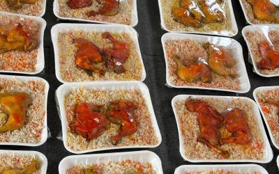 وجبات رز مع فروج